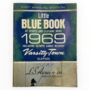 1969 Little Blue Book Varsity Town Clothes Sports Fashion LS Ayres Co Vintage